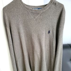 Gray marl crewneck sweater from polo Ralph Lauren.